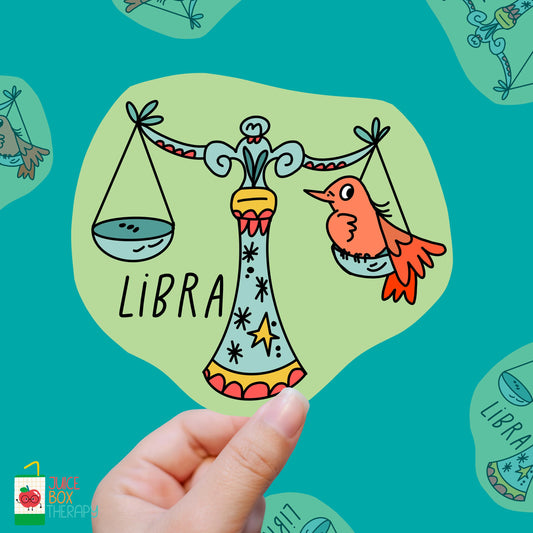 Libra Baby – Aesthetic Overthinker vinyl sticker