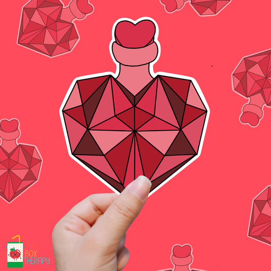 Fractured Love – Polygon Heart Edition vinyl sticker