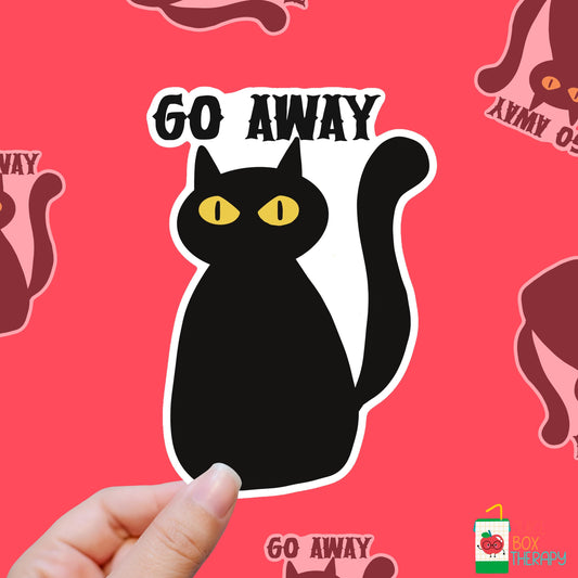 Go Away – Cat Says No vinyl sticker