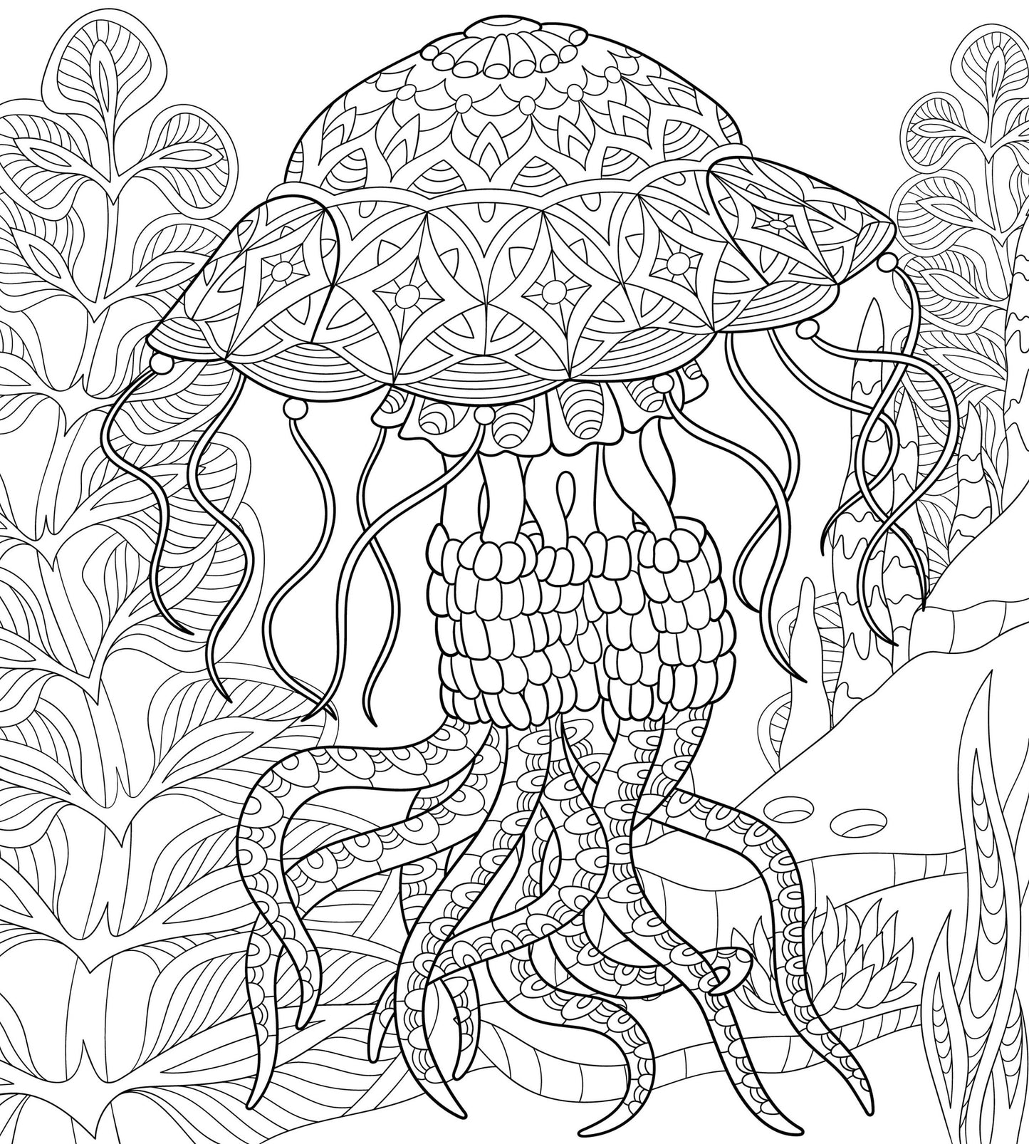Ocean Depths – A Chill Coloring Voyage