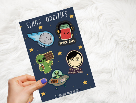 Space Oddities – Weirdo Galaxy Starter Pack  sheetsticker