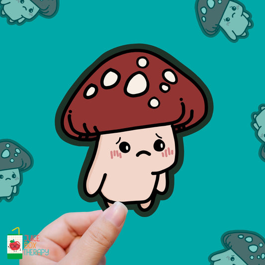 Sad Shroom – Soft and Spores-y vinyl sticker