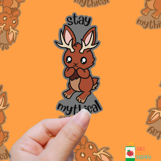 Jackalope – Antlers & Attitude vinyl sticker