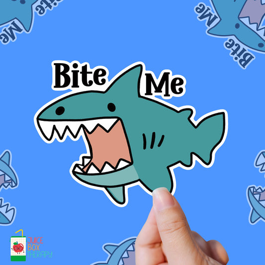 Bite Me – Shark Mode Activated vinyl sticker