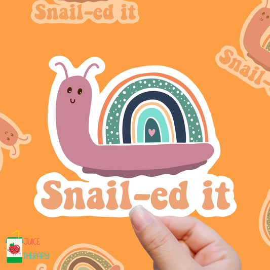 You Snailed It – Water Bottle Decal with Personality